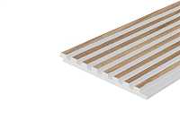Панель LV129 BR417N HI WOOD 120,0мм х 12,0мм х 2,7м.  с белыми впадинами Панель LV129 BR417N HI WOOD 120,0мм х 12,0мм х 2,7м.  с белыми впадинами